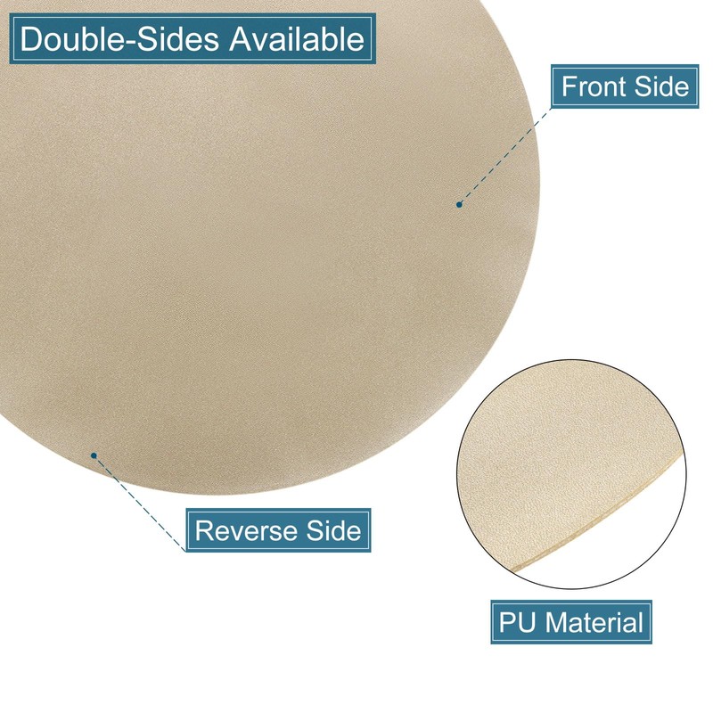 sourcing map 4 Pcs Faux Leather Placemats for Dinner Table,