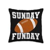 Sunday Funday Game Day Football Season Vintage Distressed Throw Pillow