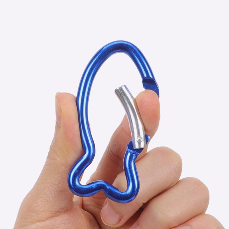 HOODANCOS 12Pcs Carabiners Clip, Fish Shape Spring-Loaded Gate Key Chain