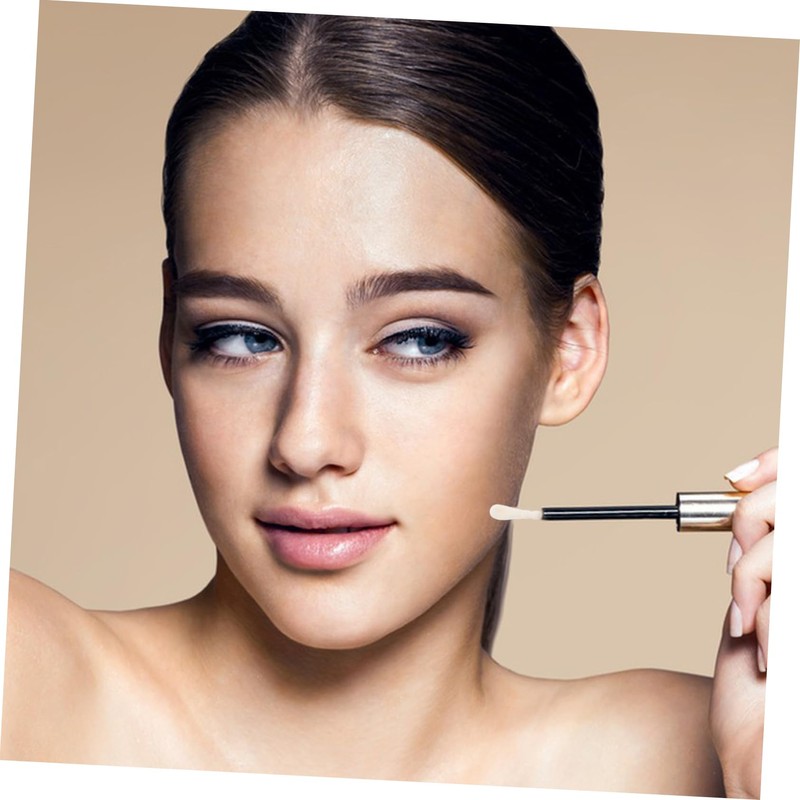 Baluue 50pcs Makeup Brush Replacement Heads Lip Brush Heads Soft