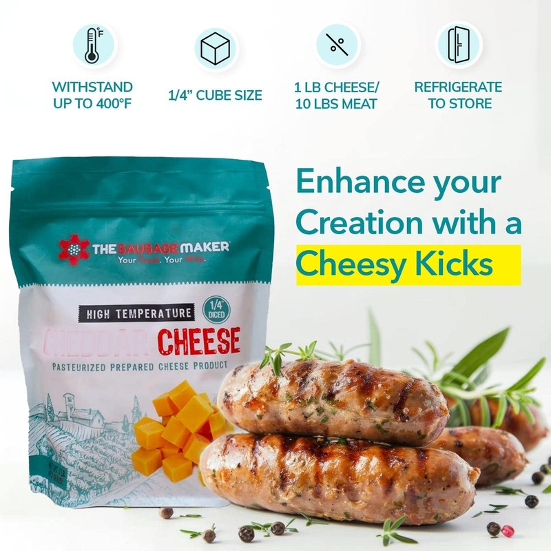 The Sausage Maker® High Temp Cheddar Cheese 2 Lbs Hi-Temp