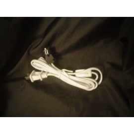 Unbranded E148- White 6 Foot Pinch Snap-in Socket Clip Light Cord w/ On-Off Switch