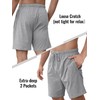 IHU 3 Pack Men's Cotton Pajama Shorts - Soft Sleepwear