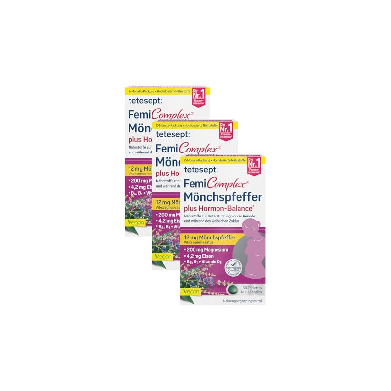 tetesept Femi Complex Monk Pepper - 3 × 60 Tablets