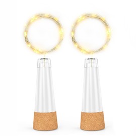 leegoal Bottle Lights, USB Rechargeable Wine Bottle Light with Cork 2024 Upgraded 2m 20 LED Jar Fairy Lights for Xmas Decorations