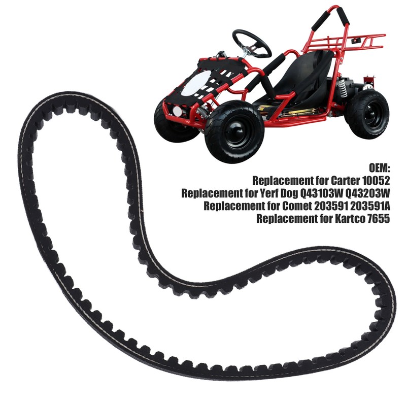 Go Kart Drive Belt High Temperature Resistance Black Q43203 Q43103W