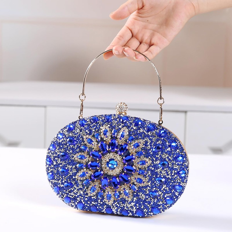 Beaguful - Bolsas de noche para mujer, con diamantes de