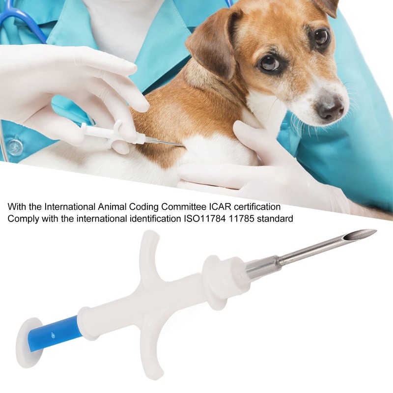 10 Packs Animal Microchip Pet RFID Identification Implant Kit ISO11784