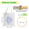 Yudobliss Embroidery Set Adults, with Floral Pattern Canvas Bag Embroidery