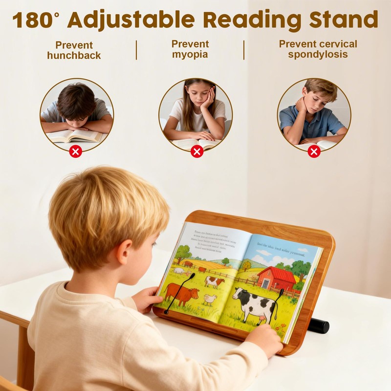 2 in 1 Dual-use Music Stand & Desktop Book Stand,