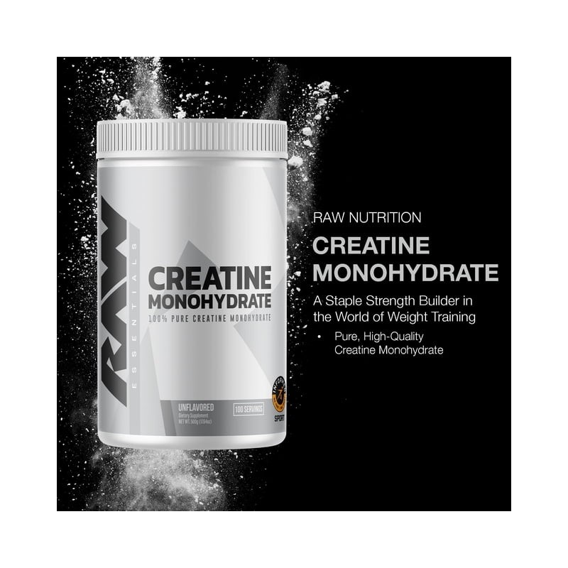 RAW ESSENTIAL CREATINA 510 GR 100 SERVICIOS SIN SABOR