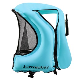 Snorkel Vest for Adults, Inflatable Snorkeling Vest for Men & Women, Portable Swim Jacket & Buoyancy Vest for Snorkeling, Swimming, Kayaking, Boating