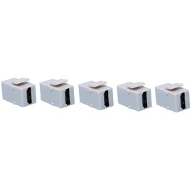 RiteAV HDMI 2.0 Gray Keystone Adapter Coupler Female to Female (5 Pack)