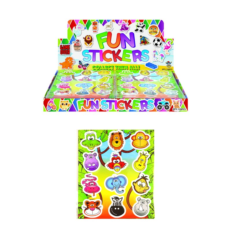 Henbrandt 24 Sheets of 12 JUNGLE STICKERS