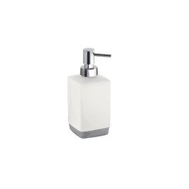Gedy G-Lucy White Ceramic Soap Dispenser for Bathroom, Dimensions: 17.5 x 7.3 x 7.3 cm and Weight 0.308 kg, Design R&S - Unique