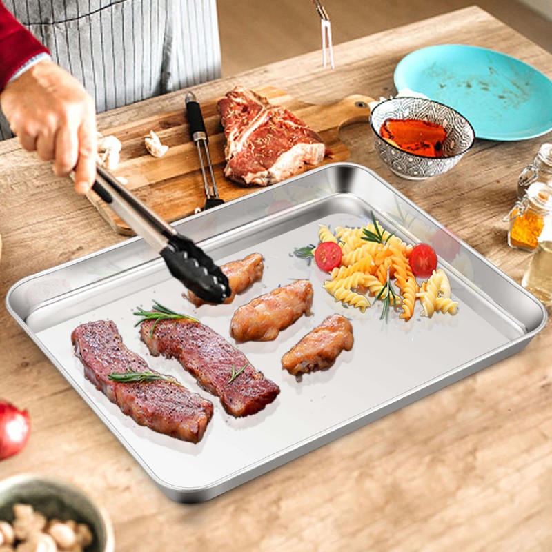 Homikit Baking Pan Sheet Set of 2, Stainless Steel Cookie