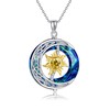 MONGAS Sun And Moon Necklace Sterling Silver Sun Moon Pendant