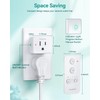 HAPYTHDA Remote Control Outlet Plug, Timer Outlet with Remote, 500ft