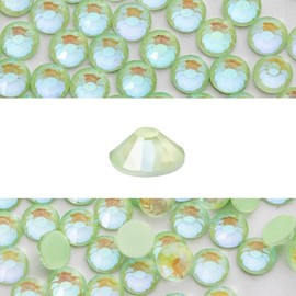 Novani 3000 Pieces Flatback Rhinestones Glass Round Gems F-Lt.Green Crystals for Nail Art DIY Crafts Clothes Shoes,SS6,1.9-2.0mm