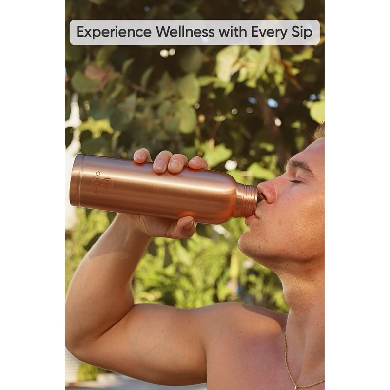 100% Pure Copper Water Bottle for Drinking Water – 34