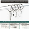 50PCS Heavy Duty Curtain Rings with Eyelet - Smooth Glide