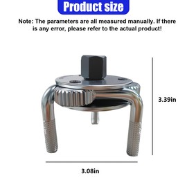 UHANBUT Universal Oil Filter Wrench, 3-Jaw Adjustable Oil Filter Removal Tool, 2.7" to 5.4" Heavy Duty Car Filters Change Accessories Set for Cars, Trucks, Tractor