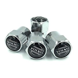 Metal Chrome Car Tyre Wheel Valve Dust Caps. T5 Turbo V40 XC60 XC90 Cross Country Polestar V60 V90 S60 S40 V70 XC70 440 850 S90 940 Estate C30 C70 P1800 V50