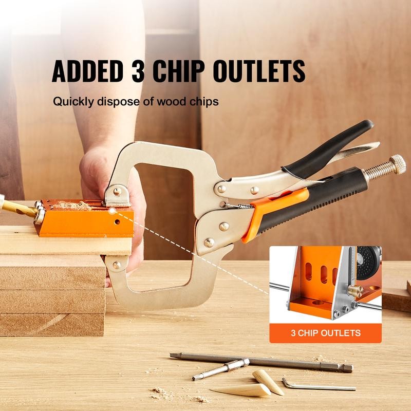 VEVOR Pocket Hole Jig Kit, 34 Pcs Pocket Hole Jig