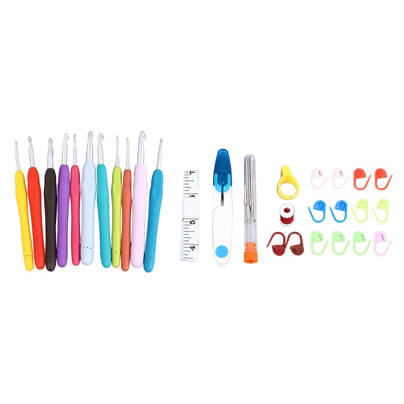 Crochet Hooks Set Multifunctional Handcrafted DIY Ergonomic Crochet Knitting Needles