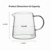 JIEJE Small Glass Pitcher 8.5 oz, Glass Creamer with Spout,