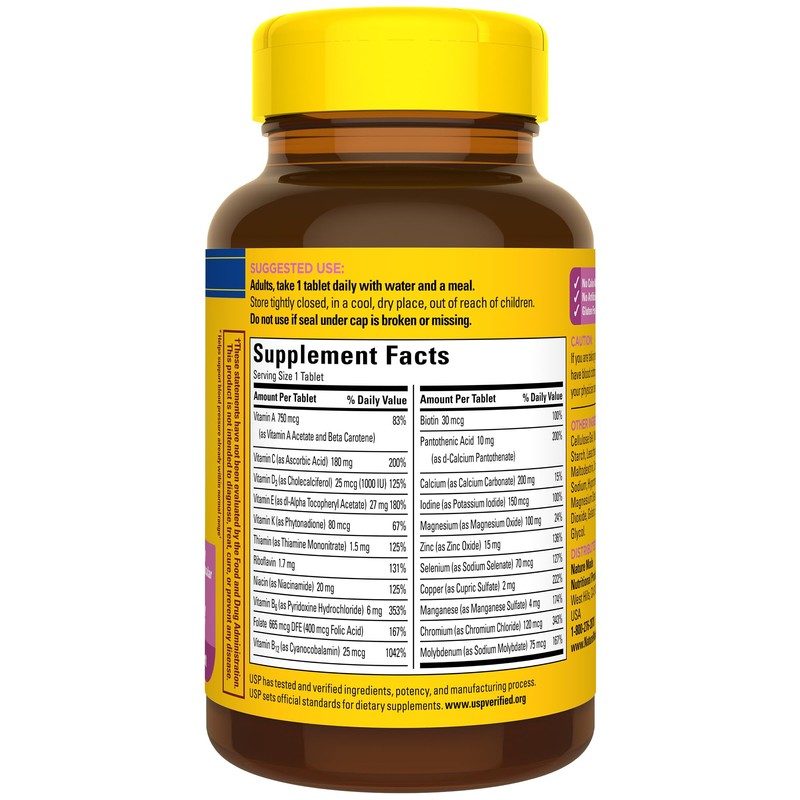 Nature Made Multivitamin For Women 50+ No Iron, Multivitamins for