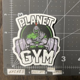 Planet Gym The Hulk Adult Humor Sticker For Skateboard Phone Guitar Ect Mat115