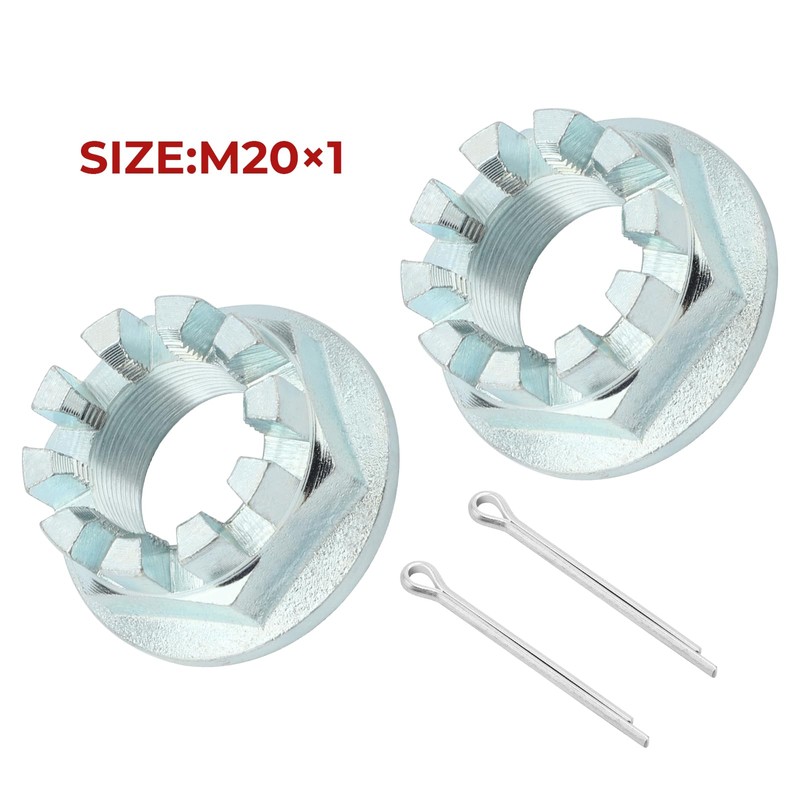 M MATI 2 Pcs Front Axle Nuts with Pins for