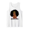 Black Queen Lady Curly Natural Afro African American Ladies Tank