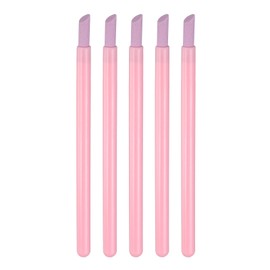 sourcing map 5pcs Pumice Stone Nail File, Pumice Nail Polishing Stick Cuticle Remover, Professional Quartz Stone Nail Filing Buffer Manicure Tool for Salon Nail Art Care, Pink