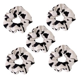 PACKOVE 5Pcs Cow Pattern Hair Ropes Decorative Headwear for Women Chic Stylish Ponytail Ties for Daily Wear Special Occasions present for Family Friends
