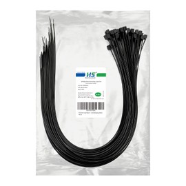 HS Extra Long Heavy Duty Zip Tie Straps (50 Pack) Thick 0.35 Inch Plastic Duct Zip Ties Heavy Duty 200 Pounds,Black Large Zip Ties 36 Inch for HVAC,Travel,Packaging,Vessel