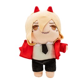 NINJAMO Chainsaw Anime Man Super Soft Plush 8" in Power Red Jacket Cute Stuffed Plushie Doll