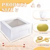 DOYIDE 16Pcs 12x12x6 Inch Cake Boxes with Cake Boards (8Pcs