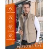 Flygo Men's Winter Warm Outdoor Padded Puffer Vest Thick Fleece