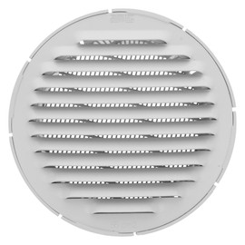 Amig - Round Aluminium Ventilation Grille with Mosquito Net | Ventilation Grille for Air Outlets | Ideal for Kitchen and Bathroom Ceilings | 10 cm Diameter | Colour: White