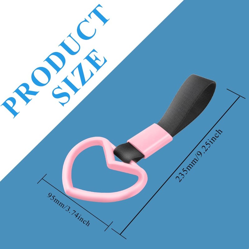 HAOBO Heart Handle Ring, Heart Hand Strap Drift Charm Rear