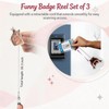 3 Pcs Funny Badge Reel, Badge Reel Funny Retractable Clip