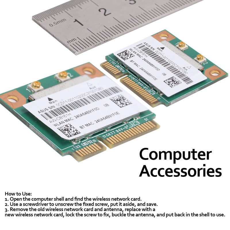 Wifi Module Mini PCIE 2.4/5.0GHz Bluetooth 4.0 AWCB161H 433Mbps 802.11a/B