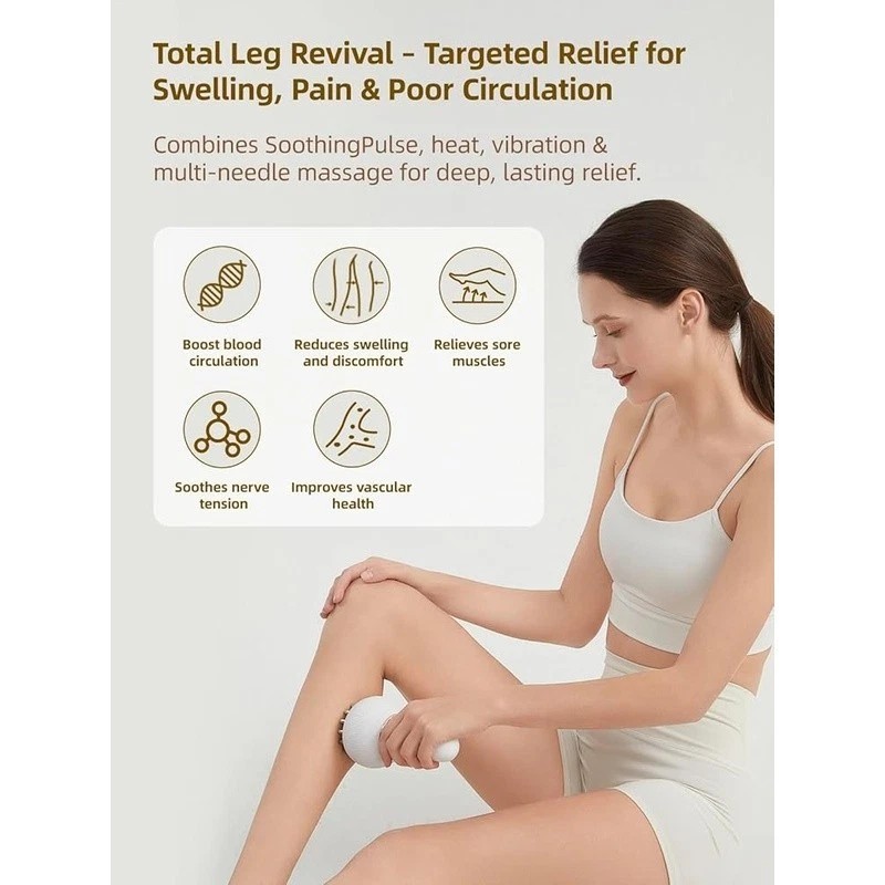All-in-One Cordless Leg Massager Varicose Veins Relief & Circulation Boost