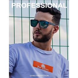 ANYLUV Polarized Square Sunglasses: Classic Men's Sunglasses with UV 400 Protection for Fishing, Sports, Running & Cycling