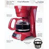 EUROSTAR ECM621R 4-Cup Coffeemaker, Red