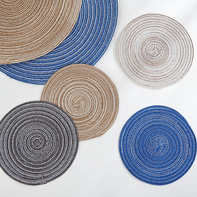 QUINTRA Placemats, Washable Woven Vinyl Placemats for Dining Table, Easy