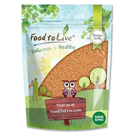 Yellow Mustard Seeds, 1 Pound – Non-GMO Verified, Whole Spice, Vegan, Kosher, Bulk. Spicy, Pungent Flavor. Rich in Selenium, Fiber. Perfect for Pickling, Condiments, Homemade Dips, and Marinades.