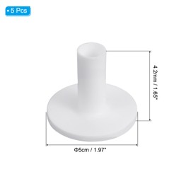 PATIKIL 1.7 Inch Rubber Golf Tees, 5 Pack Tall Practice Training Driving Range Tees Stable Ball Holder for Outdoor Indoor Hitting Mat, White